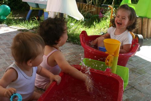 jeux avec l'eau