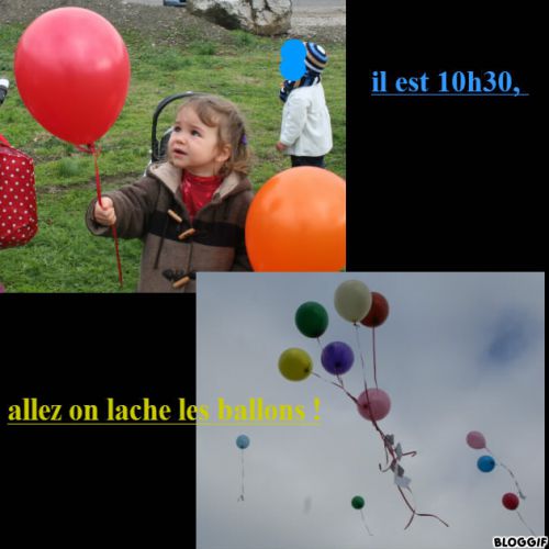 pendant le laché de ballons