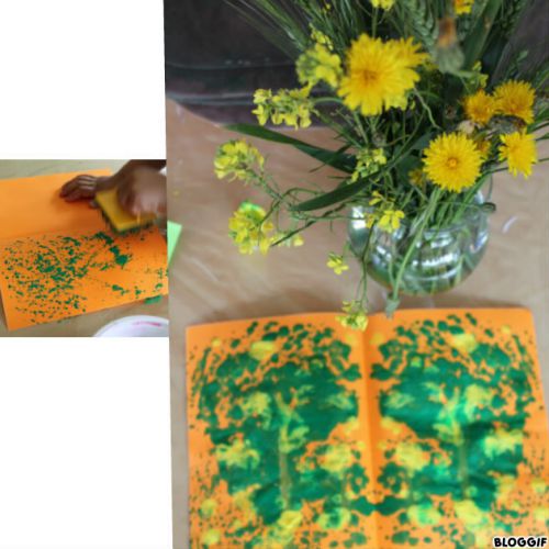 peinture pour représenter notre bouquet de fleurs sauvages