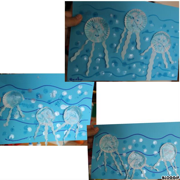 méduses dans la mer