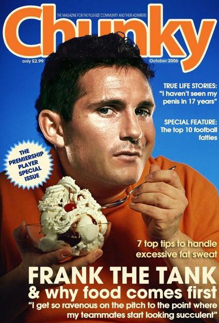 Frank Lampard en première page d'un magazine pour jeune obèse