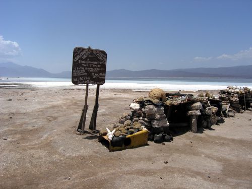 Lac Assal. Lac salé