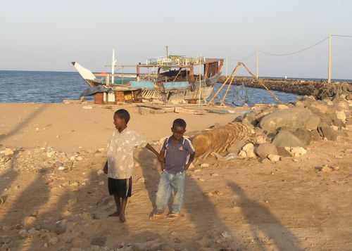 Djibouti - Obocq - Le bateau en arrière-plan n'est pas une épave