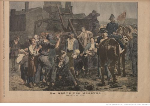 Mineurs lors des grèves de CARMAUX