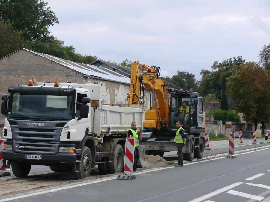 démolition du terre-plein central