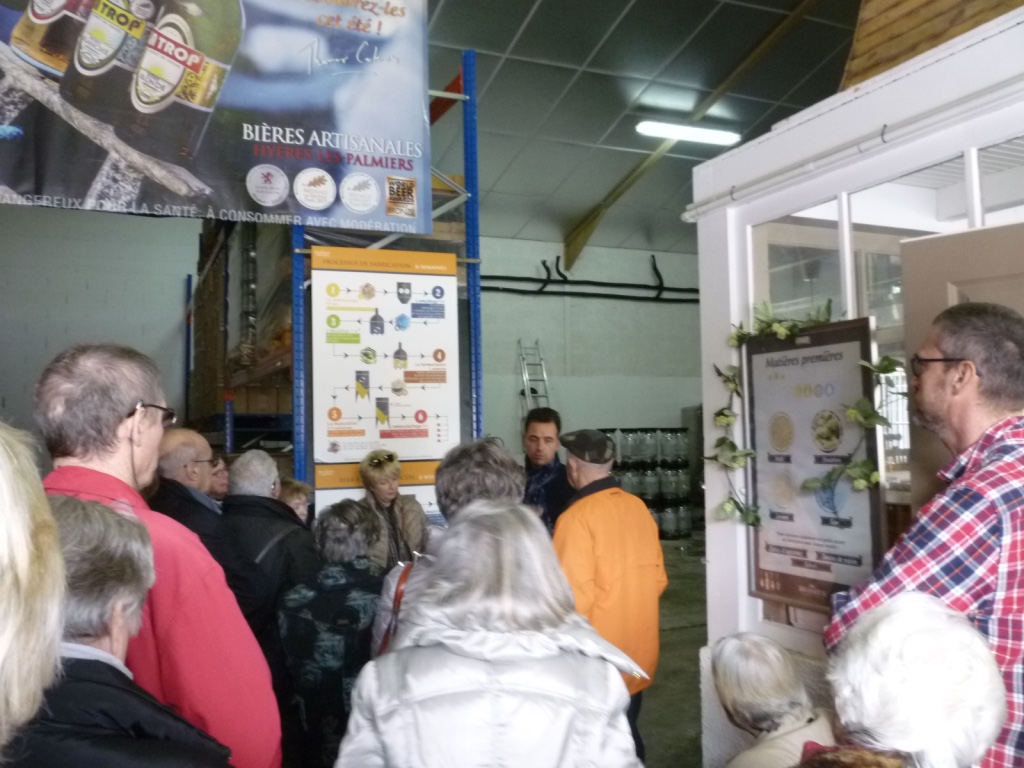 Présentation de l'établissement par Monsieur CARTERON et explications sur le processus de fabrication de la bière