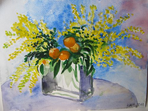 bouquet de mimosas