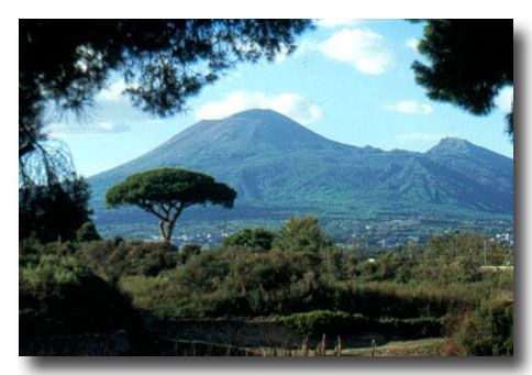 Jolie vue boisée du Vésuve