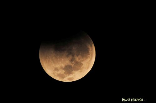 éclipse de lune vue de Guadeloupe Ville de goyave...