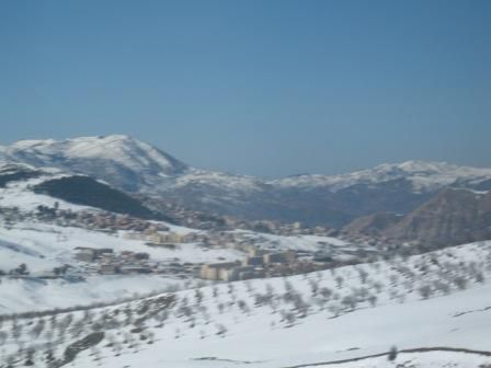 Neige sur la route Sétif - El Mawane - Bougaa