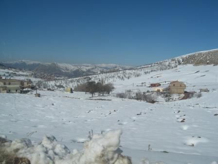 Neige sur la route Sétif - El Mawane - Bougaa