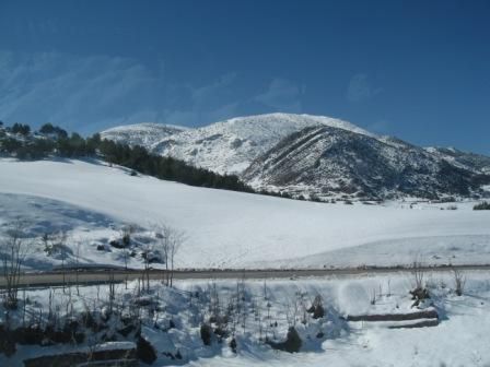 Neige sur la route Sétif - El Mawane - Bougaa