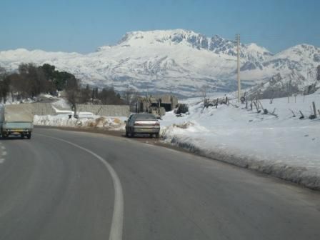 Photos de la neige de février 2012 prises sur la route Sétif - Bougaa.