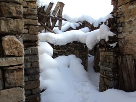 La neige de février 2012 à Bouzelatène