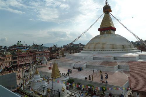 Le stupa de Bodnath, pres de Katmandou