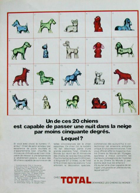 publicité des chiens Total