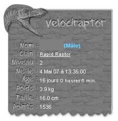 Info d'un dino en V1.0