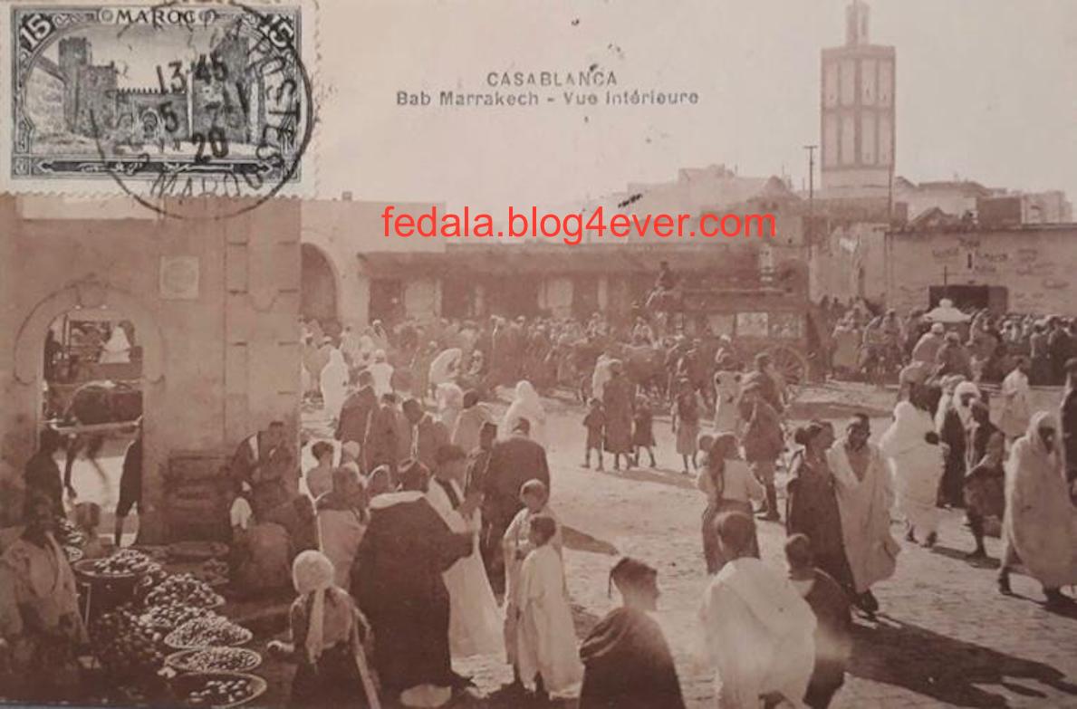 ancienne carte postale : bab Marrakech casa 5 11 1920