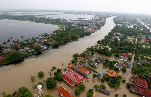 Inondations - vue du ciel