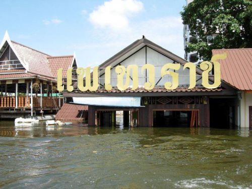 Inondations - maisons sous l'eau