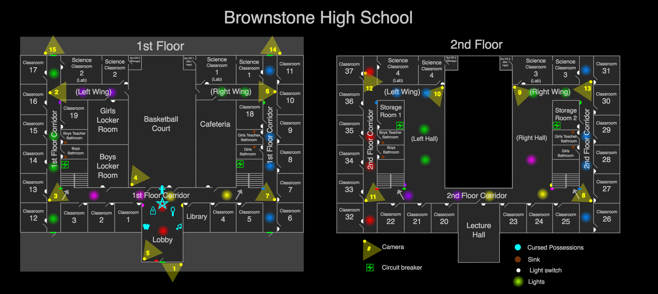 Phasmophobia high school map фото 4