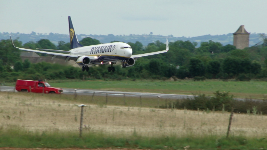 arrivée du B737-800 de ryanair