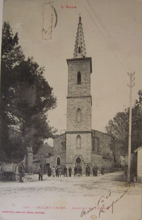 11  -Salles d'Aude - clocher de l'église.