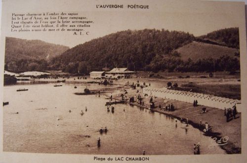 Le lac Chambon - La plage