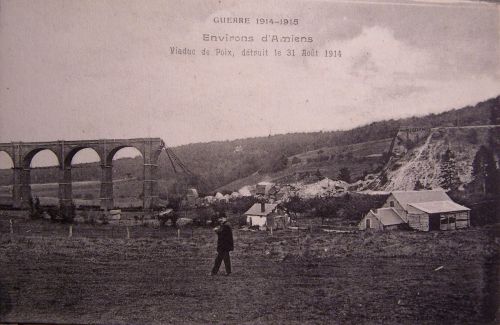 80 - Amiens - Viaduc de Poix détruit le 31 août 1914