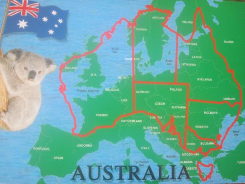Et oui l'Australie c'est très très grand ! 