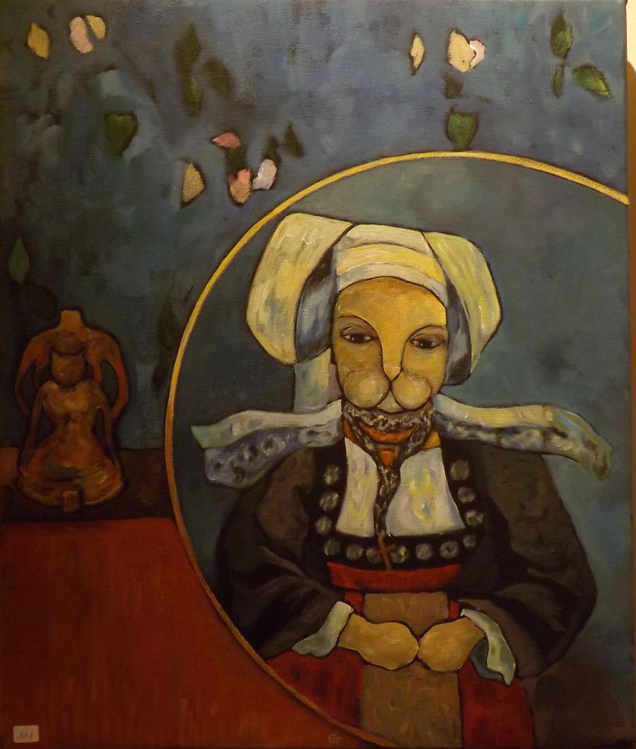 Christian THOREL salon 2016  -  La belle Angèle (hommage à Gauguin)