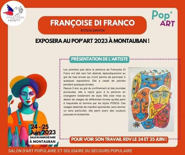 Françoise DI-FRANCO - 2023 -  expose au Marché Gare de Montauban