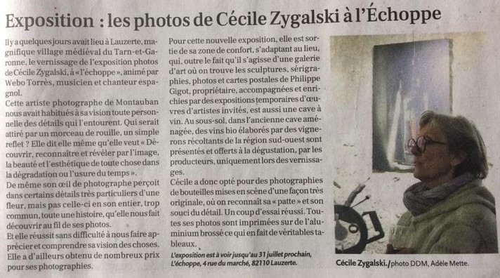 Cécile ZYGALSKI - 2024 - expose à Lauzerte