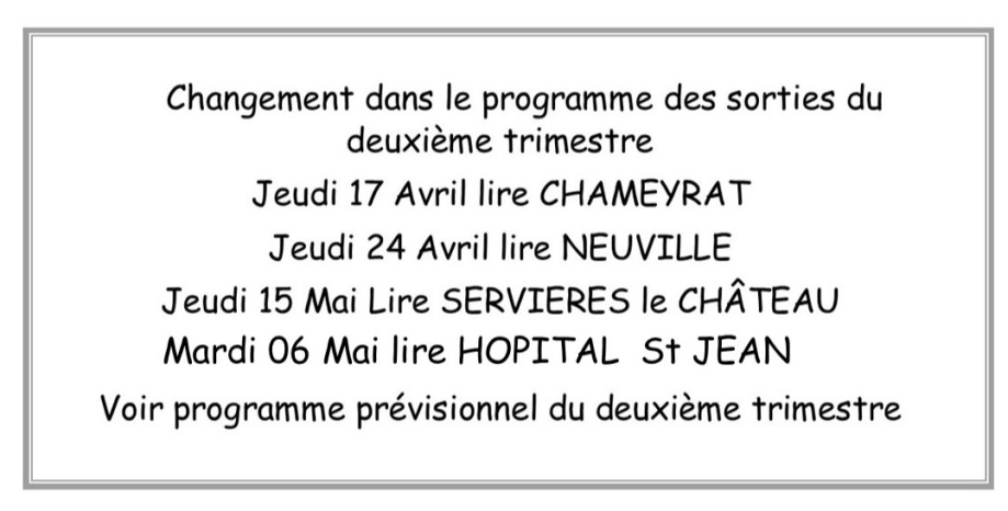 changement rando