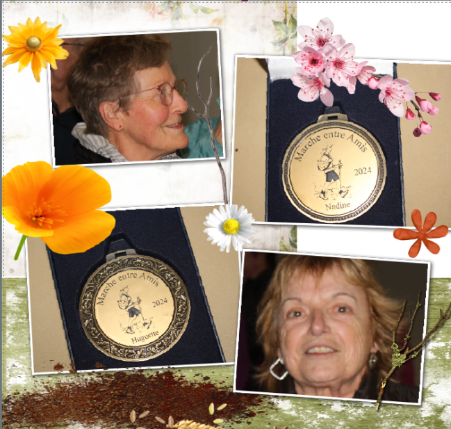 Médailles d'honneur remises à Huguette et Nadine