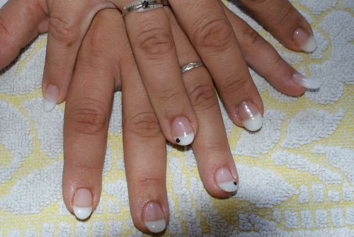 Gainage Gel avec fench sur ongle naturel