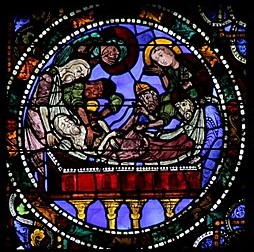 Chartres-vitrail mise au tombeau.JPG