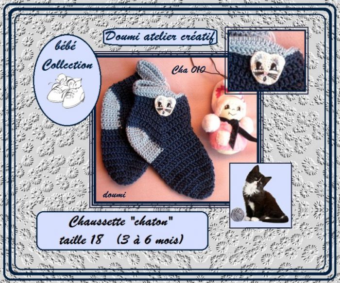 Cha 010 - chaussette ''Chaton'' sfr. 6.--