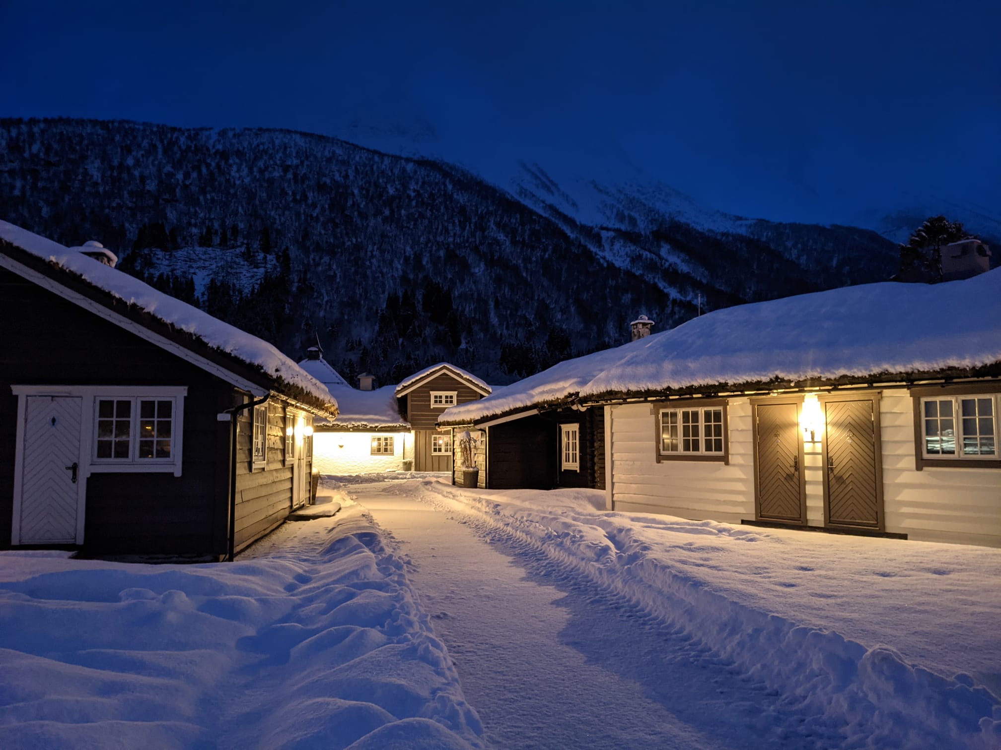 Sagafjord Hotel, a Saeboe, qui a abrité Zero durant tout l'hiver
