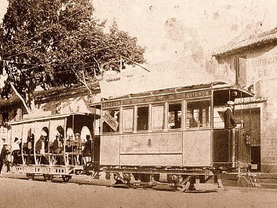 07 - 2 - TRAM EN 1932 4 AVIGNON SORGUES aec remorque BUFFALO.JPG