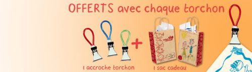 Torchons personnalisés des écoliers de Sours