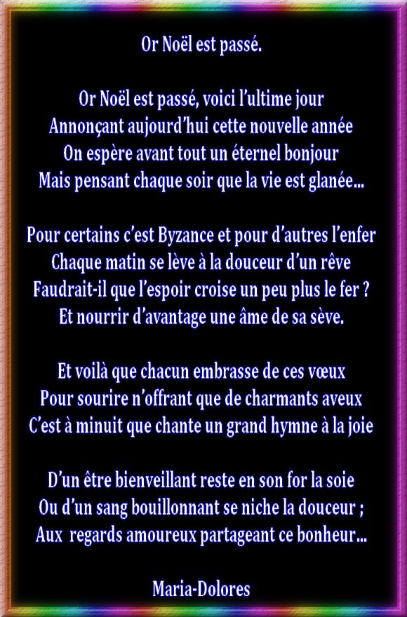 Or Noel Est Passe Forme Le Sonnet Irregulier Poemes De Marido Toutes Formes