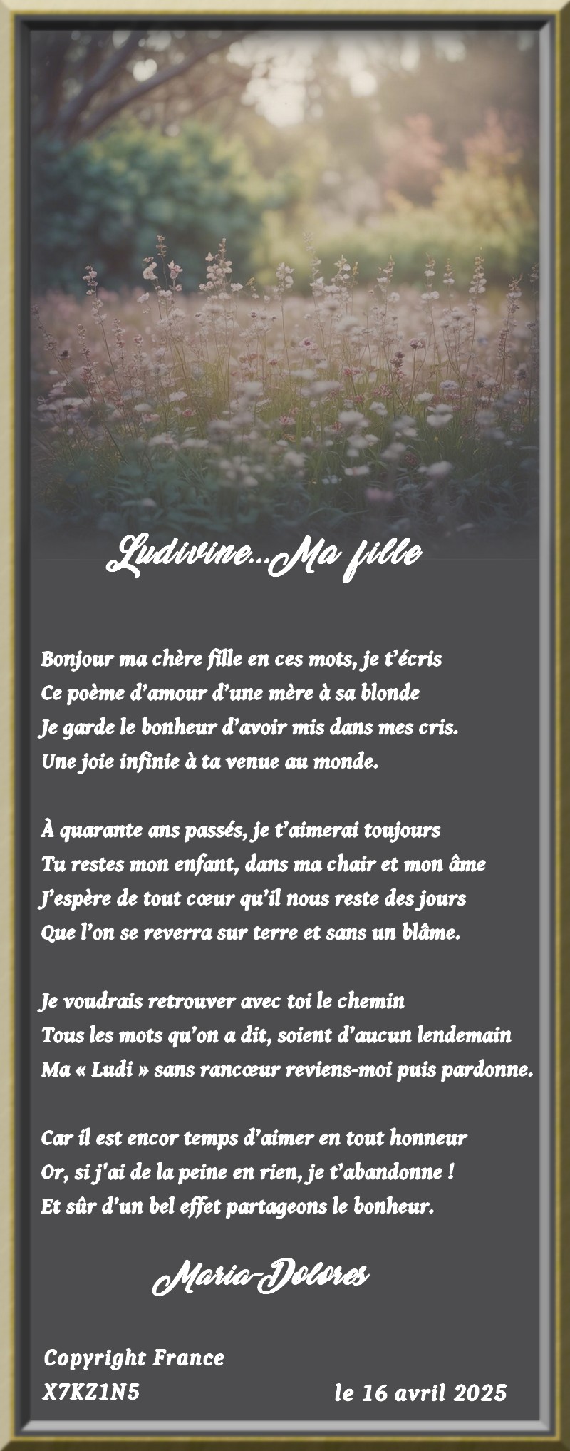 Ludivine ma fille