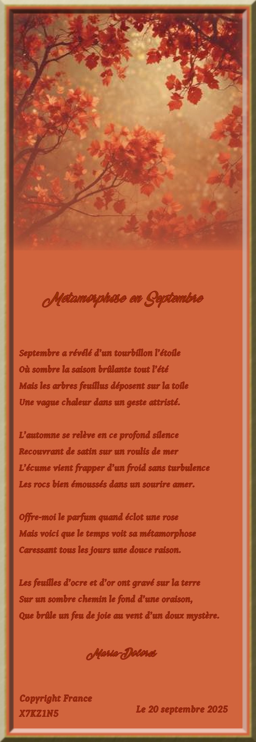 Métamorphose en Septembre 