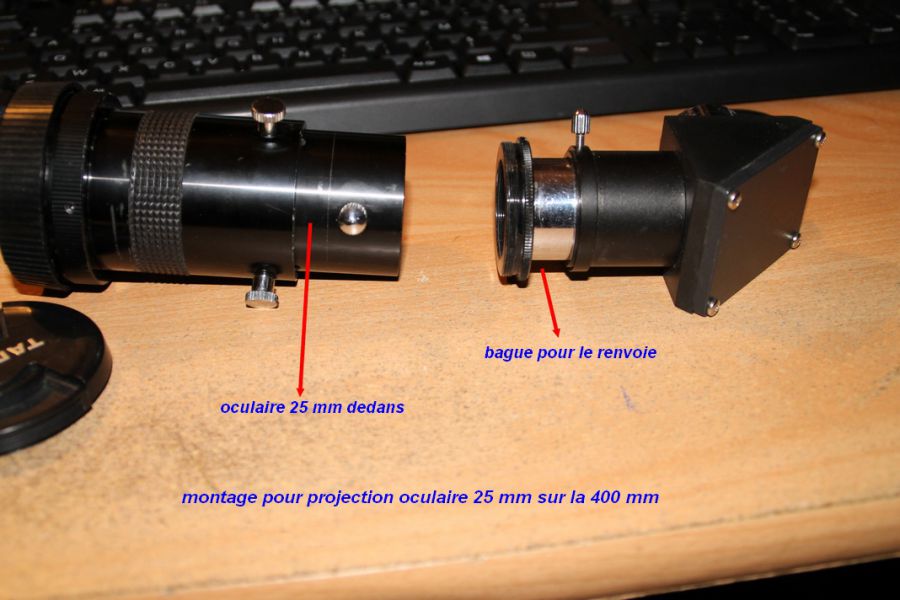 montage pour projection oculaire sur la 400 mm