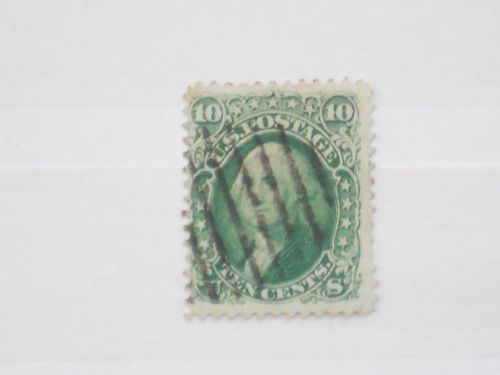 Etats-Unis : Washington ( 10c ) oblitéré datant de 1861 : cote : 40,00 euros