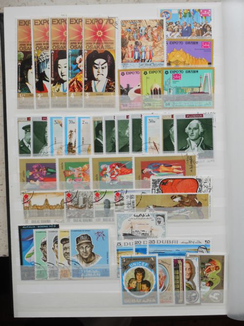 Moyen-Orient : Lot de grands timbres oblitérés.