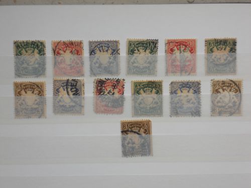 Allemagne : Lot de timbres anciens oblitérés ( Bayern )