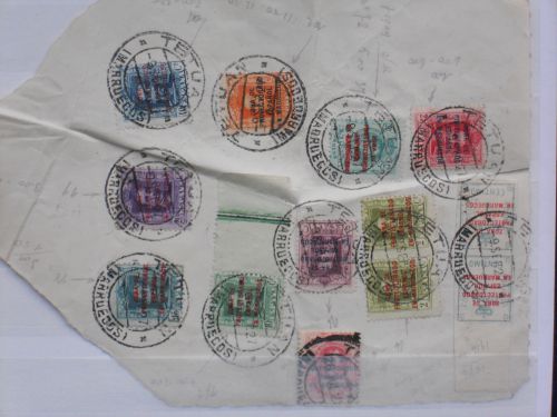 Maroc : Lot de timbres anciens oblitérés sur lettre ( colonies Espagnole )