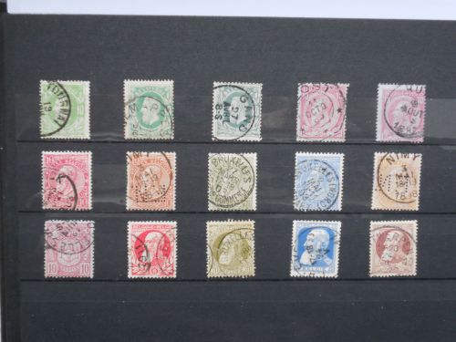 Belgique : Lot de timbres anciens oblitérés